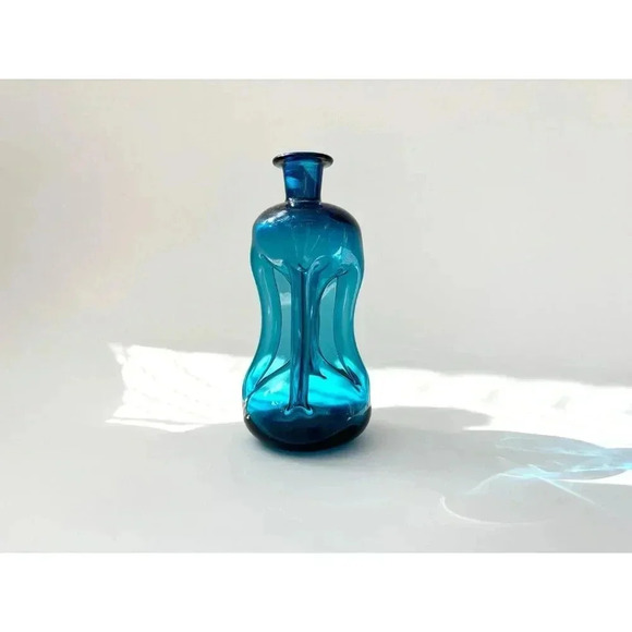 Vintage Kluk Kluk Holmegaard Vintage Midcentury Modern Glass Decanter - 10" - Picture 5 of 10